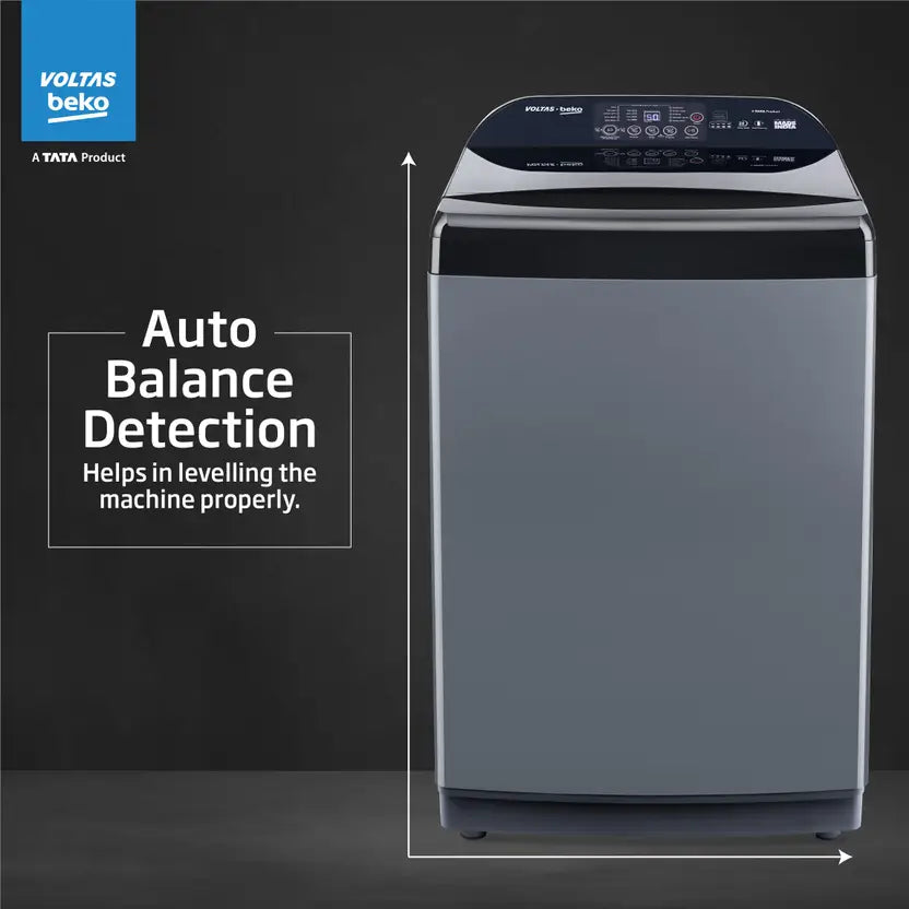 Voltas Beko 11 kg Fully Automatic Top Load Washing Machine with In-built Heater Black, Grey (WTL1106UEAH / OBS3060)