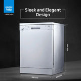 Voltas Beko by A TATA Product DF14W Free Standing 14 Place Settings Intensive Kadhai Cleaning| No Pre-rinse Required Dishwasher