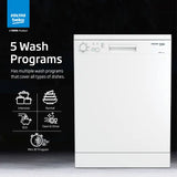 Voltas Beko by A TATA Product DF14W Free Standing 14 Place Settings Intensive Kadhai Cleaning| No Pre-rinse Required Dishwasher