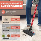 Inalsa Vacuum Cleaner with Mop for Floor Cleaning|900 W Motor with Strong 18 KPA Suction|Electric Mop for Floor Cleaning|5 Level Efficient Filtration|Handheld Vacuum Cleaner for Home(Ozoy Premium),Red