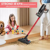 Inalsa Vacuum Cleaner with Mop for Floor Cleaning|900 W Motor with Strong 18 KPA Suction|Electric Mop for Floor Cleaning|5 Level Efficient Filtration|Handheld Vacuum Cleaner for Home(Ozoy Premium),Red