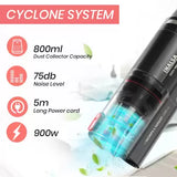 Inalsa Vacuum Cleaner with Mop for Floor Cleaning|900 W Motor with Strong 18 KPA Suction|Electric Mop for Floor Cleaning|5 Level Efficient Filtration|Handheld Vacuum Cleaner for Home(Ozoy Premium),Red