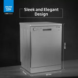 Voltas Beko by A TATA Product DF14S3 Free Standing 14 Place Settings Dishwasher