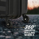 Kamiliant By American Tourister Hard Body Set Of 3 Luggage 4 Wheels - Kam Kiza Sp 3Pcset -Black - Black