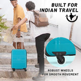 Aristocrat Small Cabin Suitcase (55 Cm) 4 Wheels - Airstop 53 - Hardbody Trolley Bag - Teal
