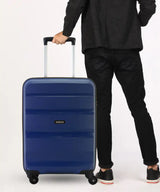 American Tourister Small Cabin Suitcase (55 Cm) 4 Wheels - Amt Brandon Sp 55Cm-Blue - Blue