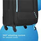 Safari Small Cabin Suitcase (57 Cm) 4 Wheels - Star 55 4W - Black