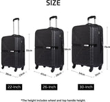 Safari Hard Body Set Of 2 Luggage 4 Wheels - Eclipse Set 4W - Black, Silver