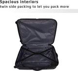 Safari Hard Body Set Of 2 Luggage 4 Wheels - Eclipse Set 4W - Black, Silver