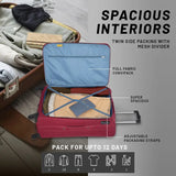 Aristocrat Large Check-In Suitcase (79 Cm) 4 Wheels - 79 - Trolley Bag - Red