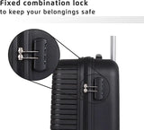 Safari Small Cabin Suitcase (55 Cm) 4 Wheels - Eclipse 55 - Black, Silver