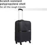 Safari Small Cabin Suitcase (55 Cm) 4 Wheels - Eclipse 55 - Black, Silver