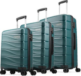 Aristocrat Hard Body Set Of 3 Luggage 8 Wheels - 3P Set (Cabin+Medium+Large) - Trolley Bag - Blue