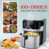 INALSA Air Fryer for Home 6.5L Capacity-1600 W with Digital Control and 8 Preset Function|Quick Heat Circulation Variable Temp. Control,Baking,Grilling, Air Frying,Roasting Sous Chef LX