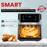 INALSA Air Fryer for Home 6.5L Capacity-1600 W with Digital Control and 8 Preset Function|Quick Heat Circulation Variable Temp. Control,Baking,Grilling, Air Frying,Roasting Sous Chef LX