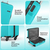 Safari Medium Check-In Suitcase (66 Cm) 4 Wheels - Magnum Fury 66 - Teal
