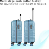 Safari Small Cabin Suitcase (55 Cm) 8 Wheels - Keplar 55 - Blue