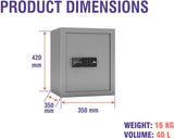 Godrej Security Solutions Forte Pro 40 Litres Digital Electronic Safe Locker for Home & Office with Motorized Locking Mechanism (Light Grey)