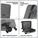 Safari Large Check-In Suitcase (75 Cm) 4 Wheels - Zeno 75 - Grey