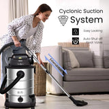 Inalsa MasterVac 42|Blower Function|1700W|42ltr|28 kPa Suction|Heavy Duty Wet & Dry Vacuum Cleaner (Black/Silver)