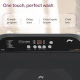 Godrej Smart Choice 10 Kg 5 Star, AI Tech, Inbuilt Heater, Fills Tub at ~0 Water Pressure, Steel Drum Fully Automatic Top Load Washing Machine (WTEON ADA 10 5.0 FEFH GLGR, Glacial Grey)