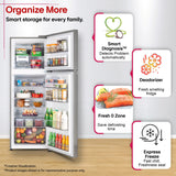 LG 343 L, 2 Star, Convertible, Smart Inverter, Frost Free Double Door Refrigerator (GLT3426SNDS, Dazzle Steel, Express Freeze & Multi Air Flow)