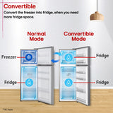 LG 343 L, 2 Star, Convertible, Smart Inverter, Frost Free Double Door Refrigerator (GLT3426SNDS, Dazzle Steel, Express Freeze & Multi Air Flow)