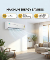 Godrej 1.5 Ton 5 Star Inverter Split AC, 18ITC5-WYD (Hidden display in IDU, Acoustic Jacket on Compressor, Hydrophilic Blue Fins)