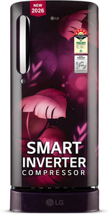 LG 185 L, 5 Star, Smart Inverter, Direct Cool Single Door Refrigerator (GLD1956ZAPI, Purple Ilan, Fit Max Chiller Tray, Base stand with Drawer & Runs on Home Inverter)