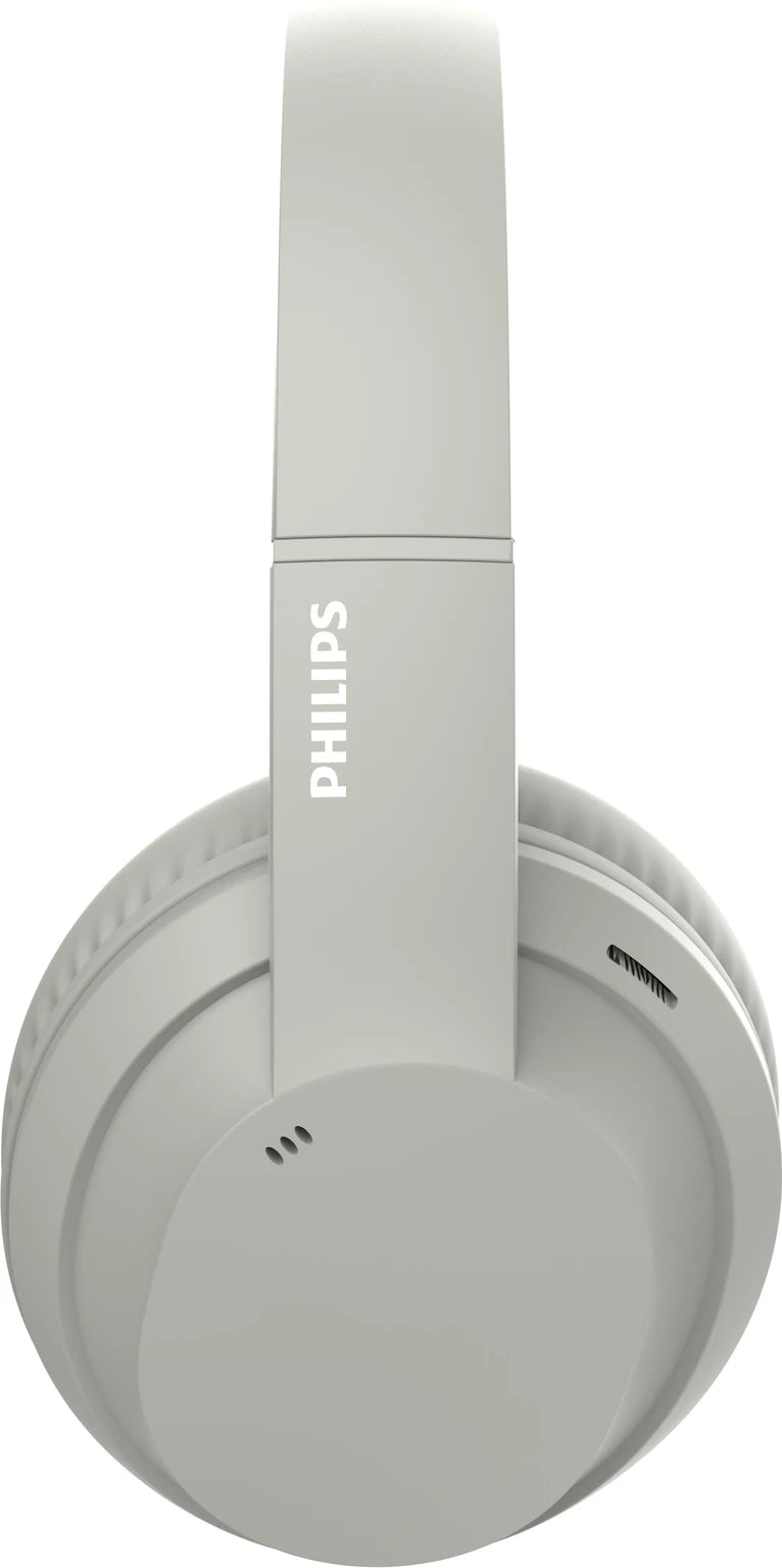 PHILIPS TAH4050 Wireless Bluetooth Headphones with Mic, 40mm Dynamic Drivers, Bluetooth 6.0, Up to 30H Playtime, Dual Device Pairing, USB-C Fast Charging, AUX Support, Over-Ear Headset, Silk Biege