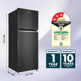 Haier 328 L, 3 Star, Convertible 10-in-1, Triple Inverter & Dual Fan Motor Technology, Frost Free Double Door Refrigerator (HEF-333GB-P, GE Black)