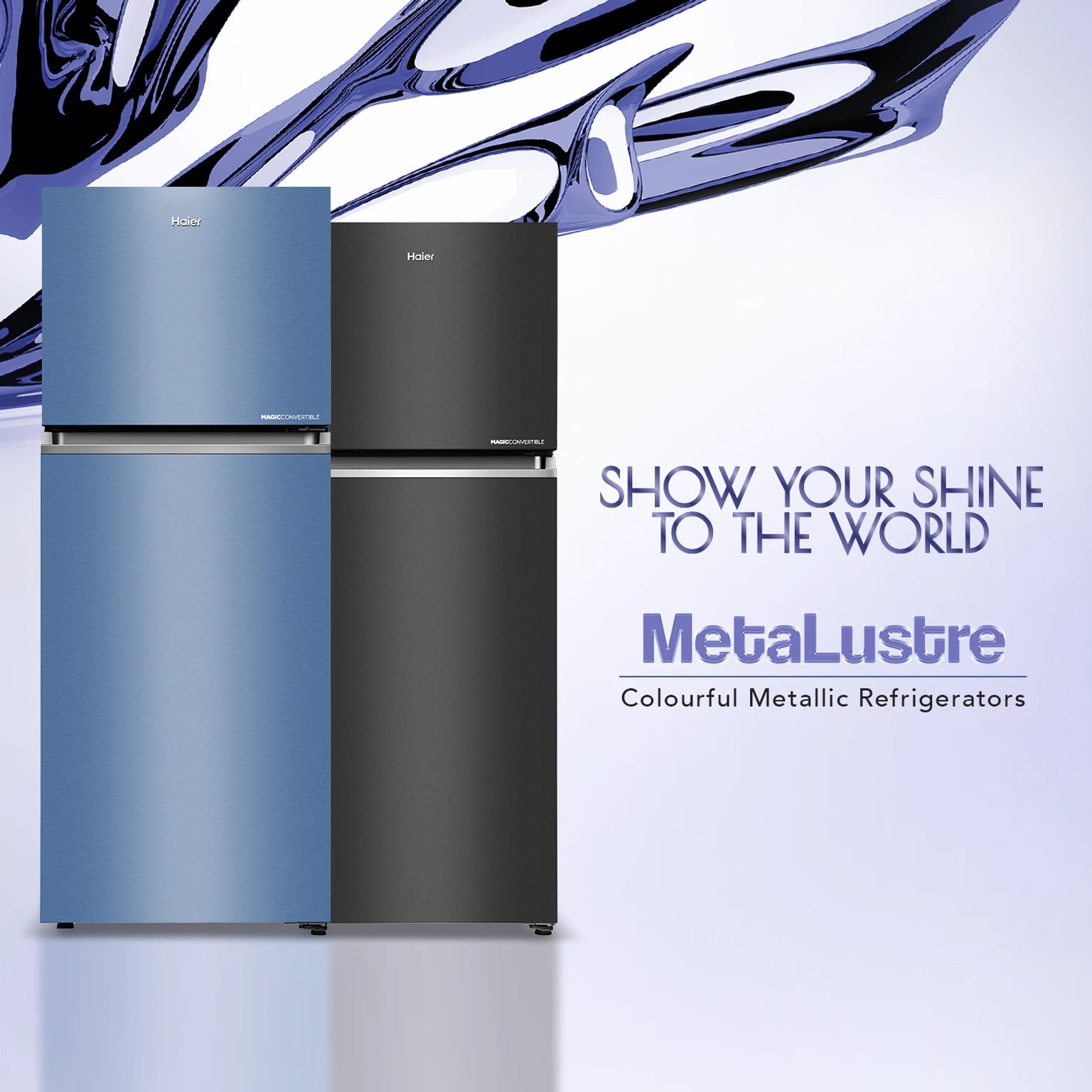 Haier 328 L, 3 Star, Convertible 10-in-1, Triple Inverter & Dual Fan Motor Technology, Frost Free Double Door Refrigerator (HEF-333GB-P, GE Black)