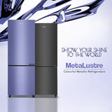 Haier 237 L, 3 Star, 8 In 1 Convertible, Twin Inverter Technology, Bottom Mounted Frost Free Double Door Refrigerator (HEB-243GS-P, Moon Silver)