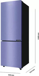 Haier 237 L, 3 Star, 8 In 1 Convertible, Twin Inverter Technology, Bottom Mounted Frost Free Double Door Refrigerator (HEB-243GS-P, Moon Silver)