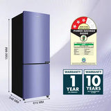 Haier 237 L, 3 Star, 8 In 1 Convertible, Twin Inverter Technology, Bottom Mounted Frost Free Double Door Refrigerator (HEB-243GS-P, Moon Silver)