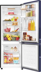 Haier 237 L, 3 Star, 8 In 1 Convertible, Twin Inverter Technology, Bottom Mounted Frost Free Double Door Refrigerator (HEB-243GS-P, Moon Silver)