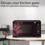 LG 32 L with Diet Fry, 360 Motorised Rotisserie for crispy and tasty bar-be-que recipes and 301 Auto Cook Menu Convection Microwave Oven