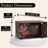 LG 32 L with Diet Fry, 360 Motorised Rotisserie for crispy and tasty bar-be-que recipes and 301 Auto Cook Menu Convection Microwave Oven