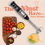 INALSA Stainless Steel Electric Hand Blender with 500W DC Motor|Variable & Turbo Speed|Super Silent|Ultra Sharp SS Blade & Detachable Stem|for Smoothie & Juices,Whip,Chop-RobotInox500
