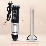 INALSA Stainless Steel Electric Hand Blender with 500W DC Motor|Variable & Turbo Speed|Super Silent|Ultra Sharp SS Blade & Detachable Stem|for Smoothie & Juices,Whip,Chop-RobotInox500