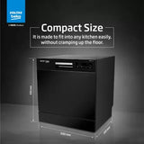 Voltas Beko, A Tata Product, 8‑Place Settings Table top Dishwasher, Suitable for All Types of Utensils (DT8B, Black) with Hygiene Wash