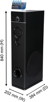 PHILIPS SPA9120B/94 120 W Bluetooth Tower Speaker (Black, 2.0 Channel)