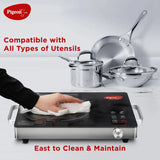 Pigeon Radiant Infrared Cooktop Induction 2200 Watt, Compatible for all cooking utensils, Black, Touch Panel
