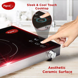 Pigeon Radiant Infrared Cooktop Induction 2200 Watt, Compatible for all cooking utensils, Black, Touch Panel