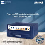 LUMINOUS Power Sine 800 Pure Sine Wave Inverter Pure Sine Wave Inverter