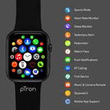 PTron Pulsefit P261 Smartwatch (Black Strap, Regular)