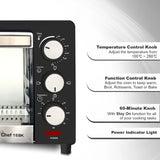 Inalsa Quick Chef 16BK 16L OTG with Baking Pan, Grill Tray, Crumb Tray & Tray Handle, BlackInalsa OTG Quick Chef 16BK