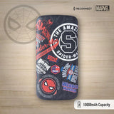 Reconnect Marvel Spiderman 10000mAh PowerBank, Li-Po battery, 1 USBB output port, Micro USB & Type C dual input, BIS approved, Mobile Accessories- DPB102 SM