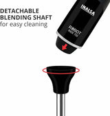 INALSA Stainless Steel Electric Hand Blender with 500W DC Motor|Variable & Turbo Speed|Super Silent|Ultra Sharp SS Blade & Detachable Stem|for Smoothie & Juices,Whip,Chop-RobotInox500