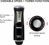 INALSA Stainless Steel Electric Hand Blender with 500W DC Motor|Variable & Turbo Speed|Super Silent|Ultra Sharp SS Blade & Detachable Stem|for Smoothie & Juices,Whip,Chop-RobotInox500